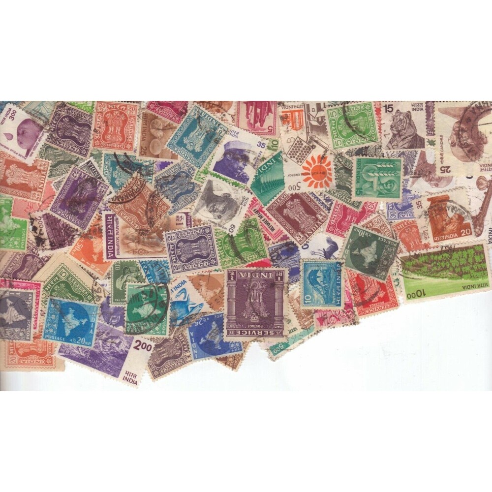 100 India used postage stamp lot